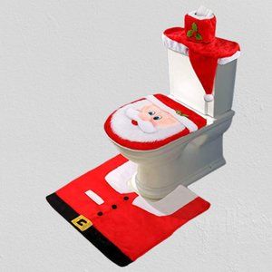 Toilet Seat Cover decoration For Christmas Decoration set
